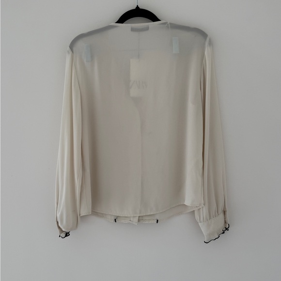 Zara Cream Ruffle Blouse - Picture 3 of 6